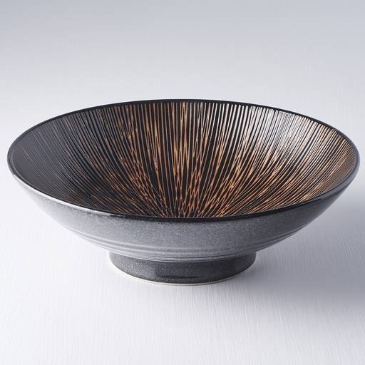 Ramen Bowl 24.5cm Bronze Converging Glaze
