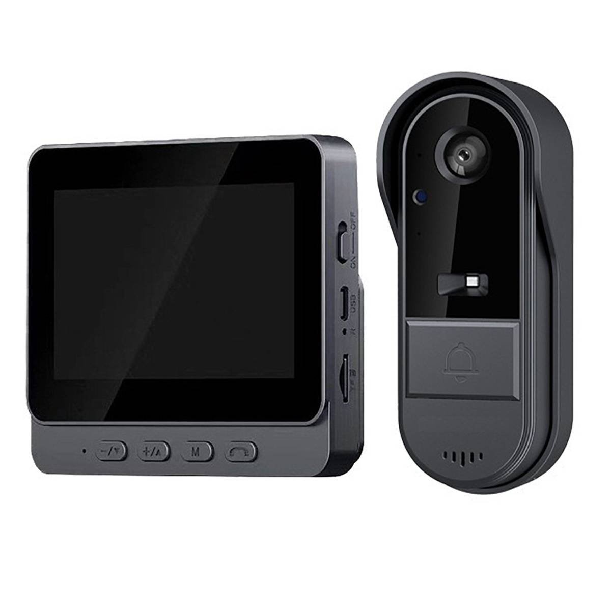 Smart Wireless Video Doorbell with 4.3" Screen HD 8MP Camera Night VisionTwo-Way Audio IP65