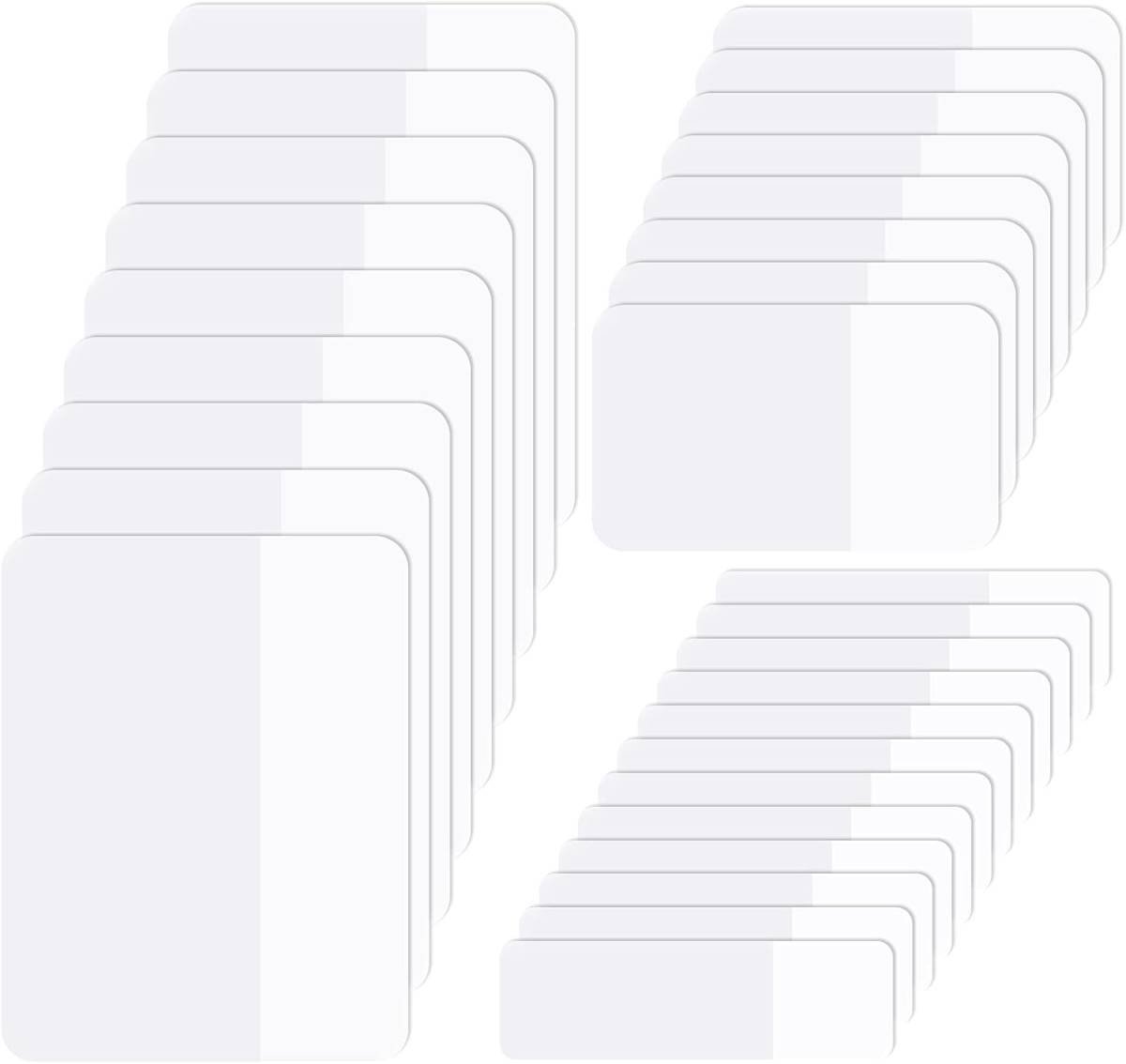 Sticky notes - Page markers - Index tabs - Sticky notes - Bookmarks - Transparent - Tabs - Office supplies - School supplies - Study - Writable - Notebooks - Agenda refill - White - 12 pieces