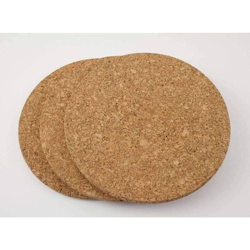 3 pcs Set Cork Trivets - 19 Cm Diameter