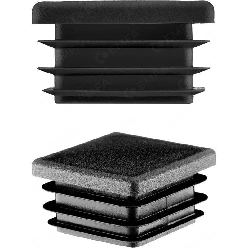 Square Pipe Plug 60X60 Mm, 10 Pieces, Black (Ral 9005) Cap, 6X6 Cm