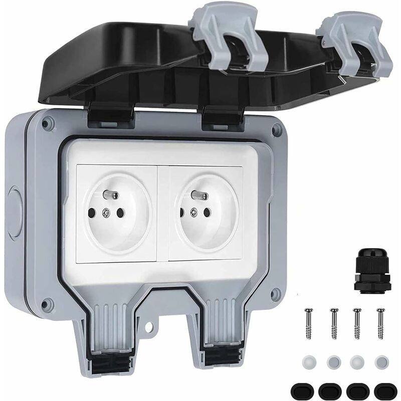 Waterproof Socket Double Outdoor Electrical Socket Ip66 Waterproof Wall Socket 16A