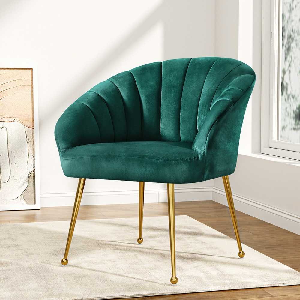Artiss Armchair Velvet Green Eloise