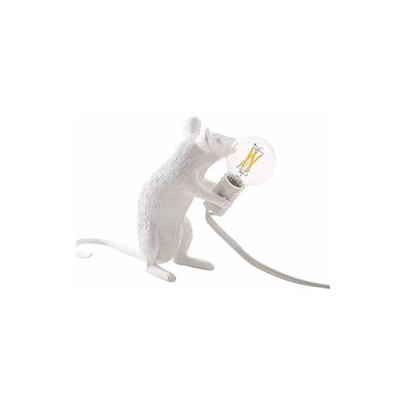 Table Lamp Mouse Shape Resin Desk Lamp Bedside Lamp Light Home Bedroom Decor E12 Base