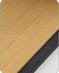 EVA Faux Teak Boat Flooring Border Trim Self Adhesive Marine Decking Strip Non Slip Foam Sheet for Yacht Caravan RV (Gold & Black, 240cm x 5.7cm)