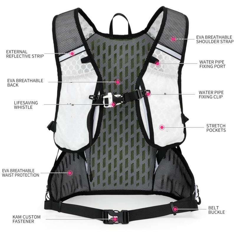 Black Lightweight Outdoor Hiking Backpack Nylon Daypack for Cycling Camping and Mountaineering Breathable Sports Bag Ideal for Australian Adventures