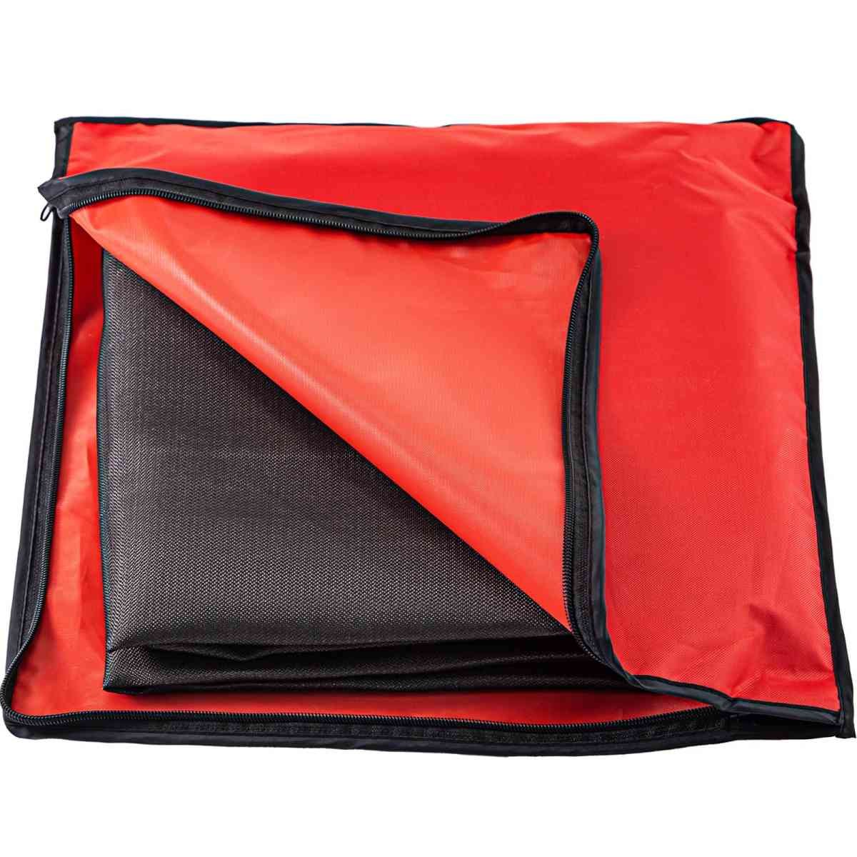VEVOR 10 x 10 Ft Welding Blanket Black Fiberglass Blanket Portable Fiberglass Fire Retardant Blanket Welding Mat Welding Fireproof Thermal Resistant Insulation With Carry Bag