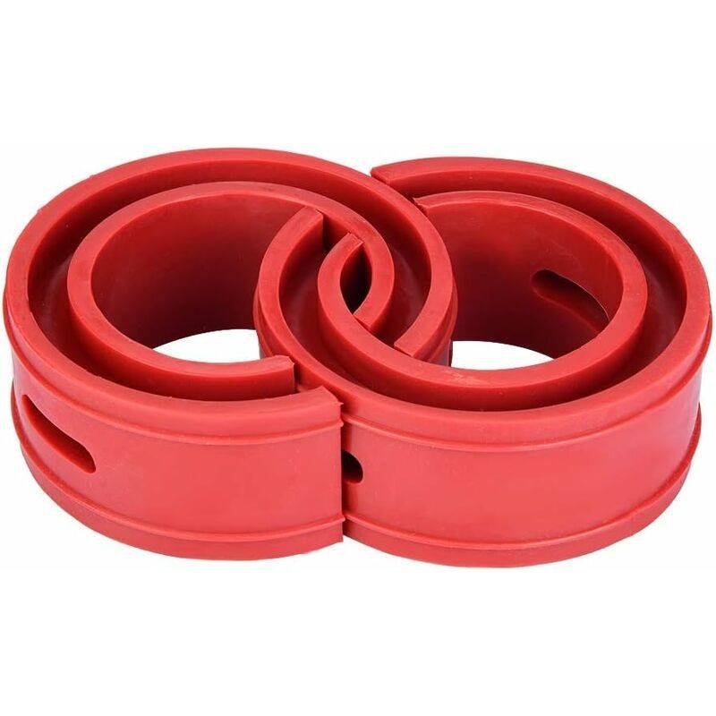 Shock Absorber Spring Buffer 2Pc Universal Car Red Bumper Cushion Car Shock Absorber Spring Bumper Type(D)
