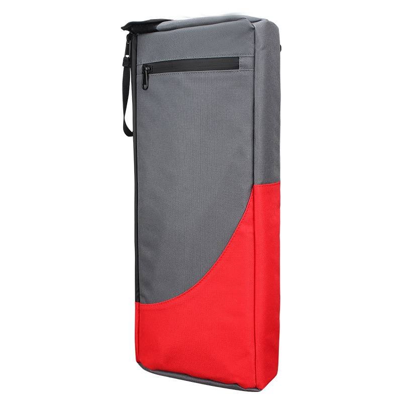 Red and Grey Insulated Golf Cooler Bag Portable Thermal Carrier Holds 6 Cans or 2 Wine Bottles with Shoulder Strap for Australian Golf Course and BBQ