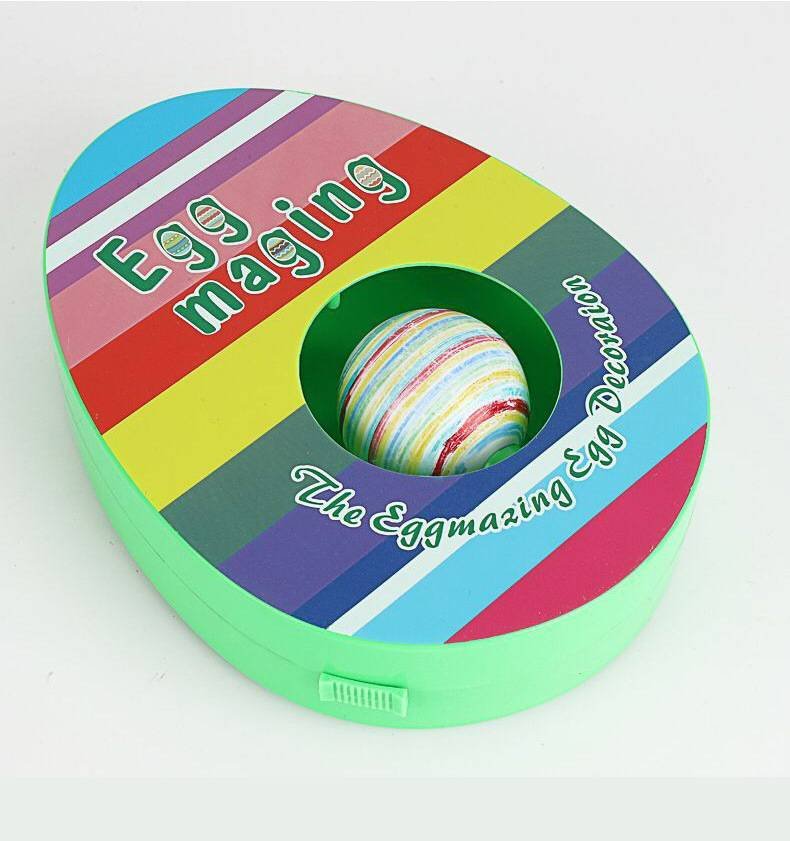 Easter Egg Decorating Kit Electric DIY Egg Painting Machine with 8 Colourful Markers and 3 Toy Eggs Rainbow Set