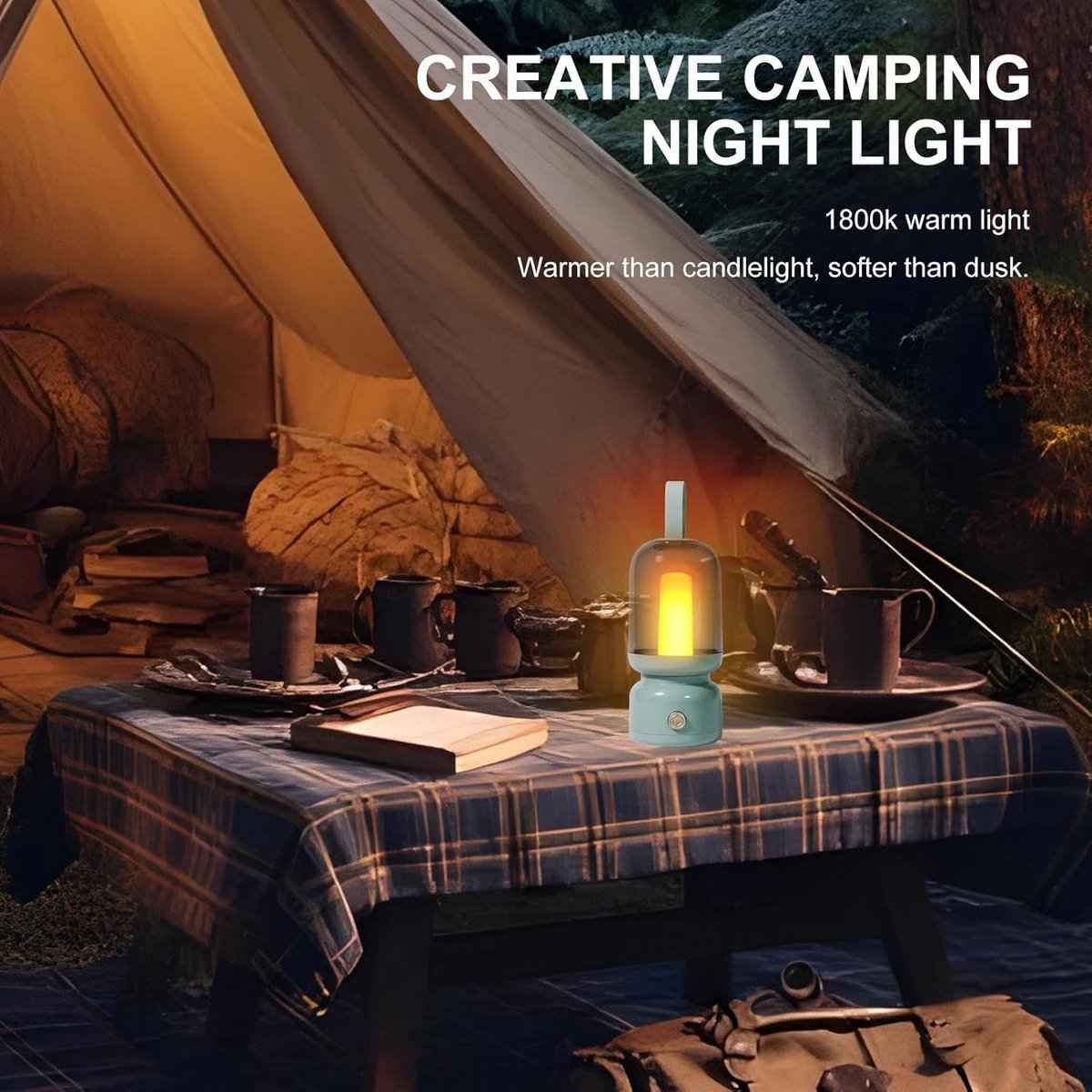 Camping lamp - camping light - tent light - camping lanterns - LED tent lantern - for children's room, tent, bedroom, living room, hiking, fishing, outings, cruising
