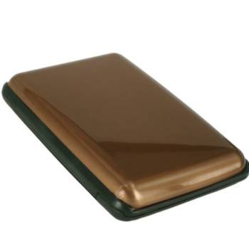 3-Pcs Brown Slim Aluminium Credit Card Holder RFID Blocking Wallet Hard Shell Case Business Card Organiser Lightweight Pocket Size for Everyday Use