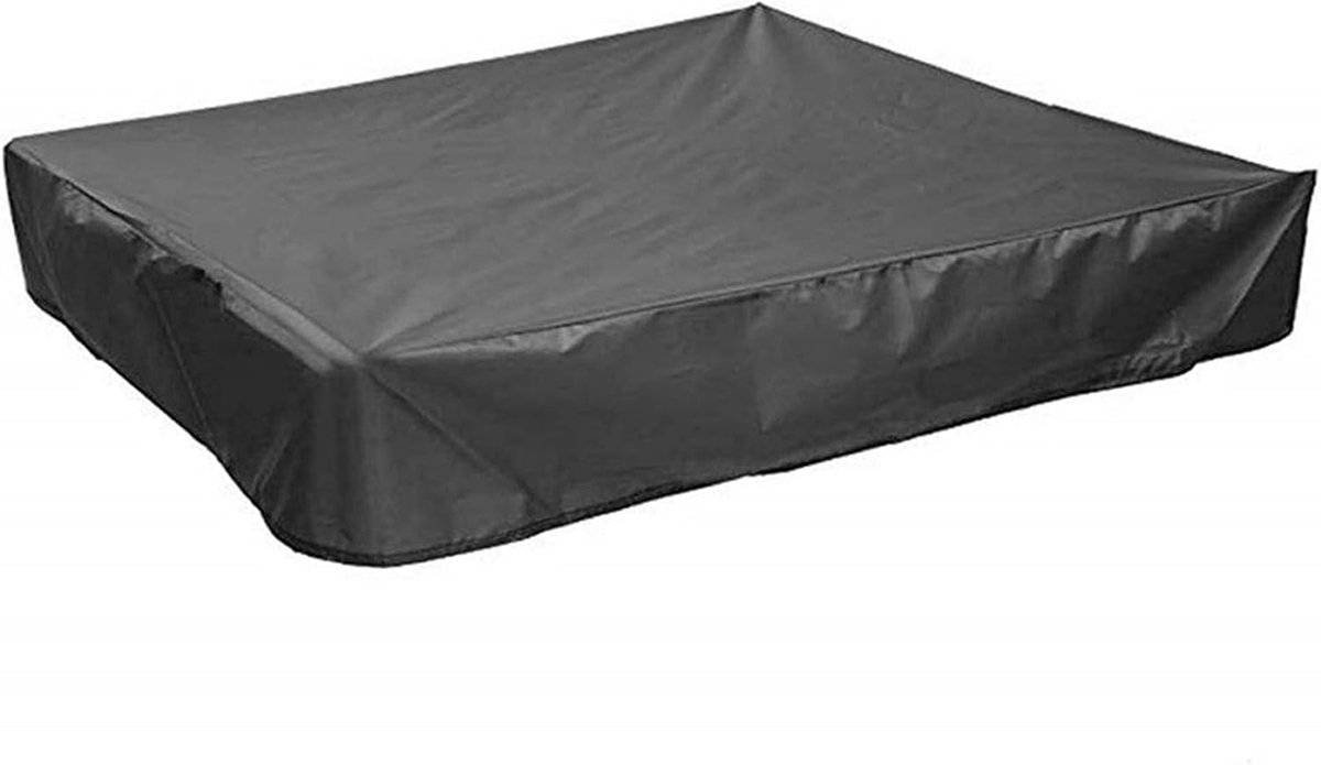 Waterproof sandbox cover - with drawstring - black - 150 x 150 x 20 cm - for sandbox pool patio garden square - 420D Oxford cloth - waterproof, windproof, dustproof - suitable for protecting children's toys