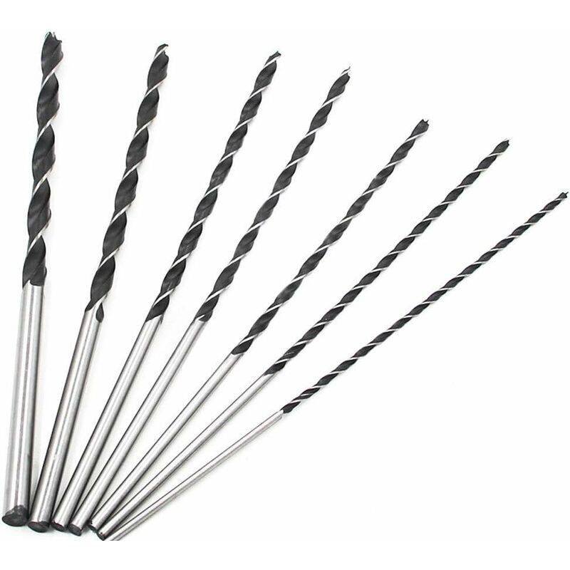 300Mm Extra Long Twist Drill Bit Set 7 pcs High Carbon Hardened Steel 4-10Mm Wood Drilling Tool Set
