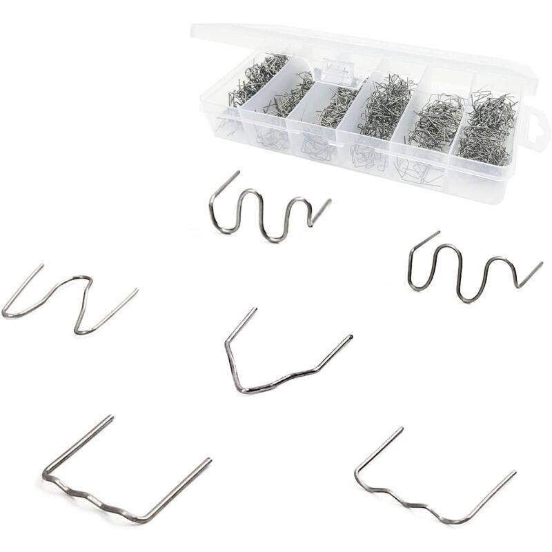 1800 pcs Tungsten Steel Hot Staples, 0.8Mm/0.6Mm Welding ROds Hot Staple Repair Welding Nail, For Car Bumper Plastic