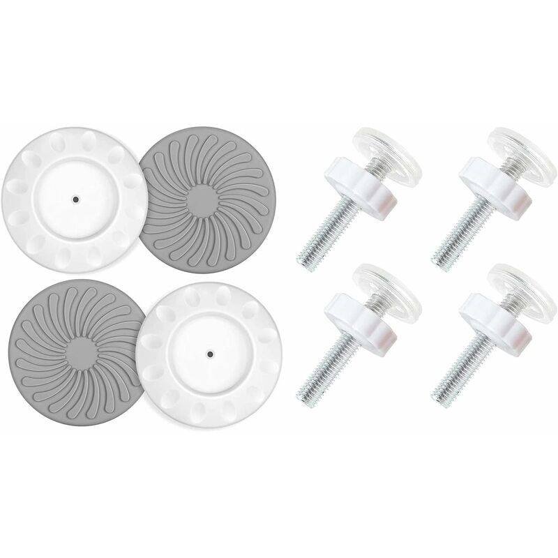 8 pcs Pressure Mounted Baby Proofing Wall Guards, Threaded Spindle ROds, Baby Safety Buffers For Stairs Doors, For