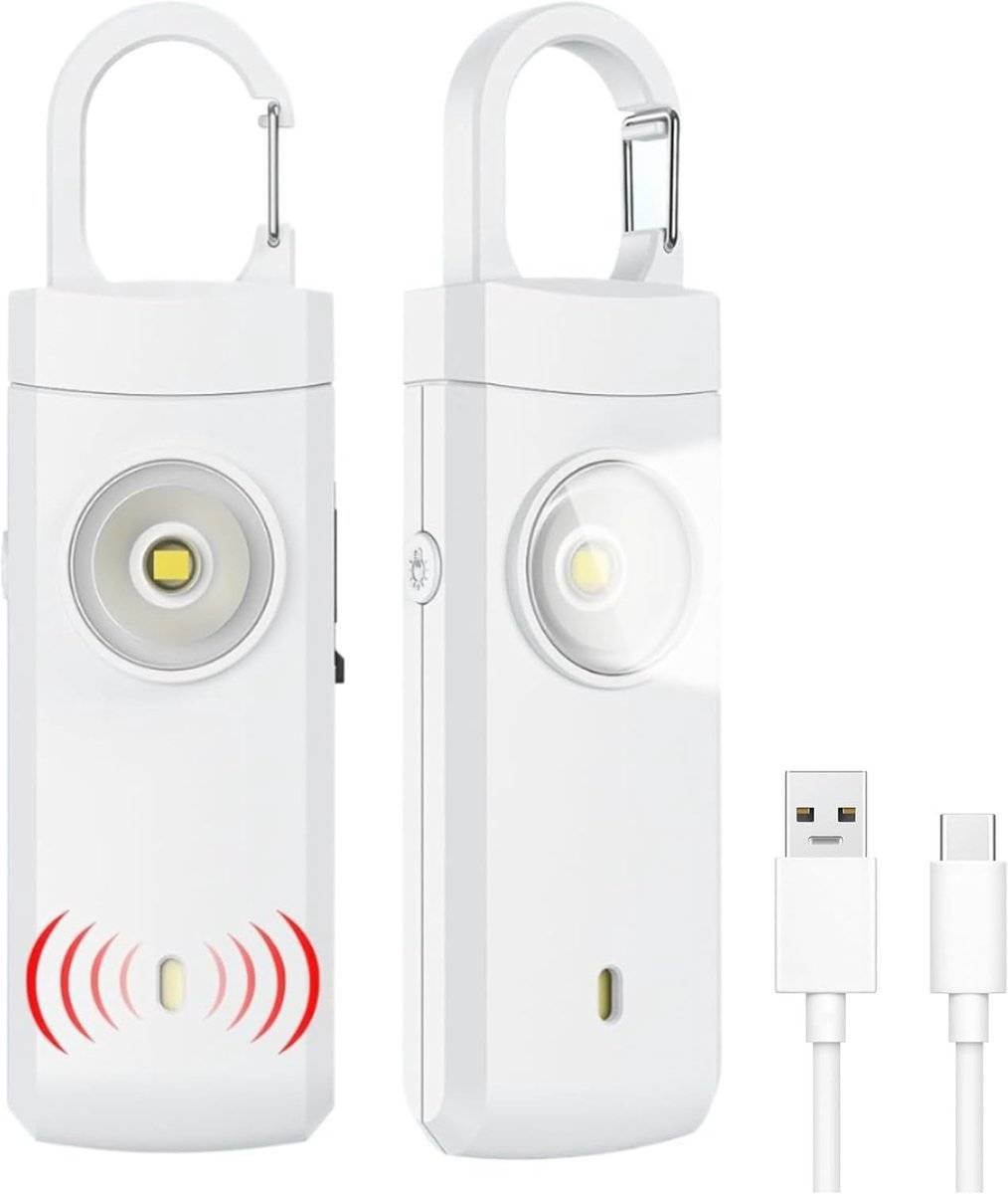 Personal Alarm - Powerful 130dB Sound and Flashing Light - Personal Security Alarm - Self-Defense Keychain - Personal Protection - Emergency Signal - Senior Alarm - Portable Security Alarm - Wit