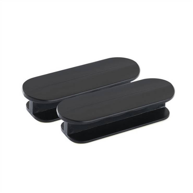 Black 10-Pack No-Drill Window Handle Cabinet Pulls - Adhesive Mounting for Easy Installation