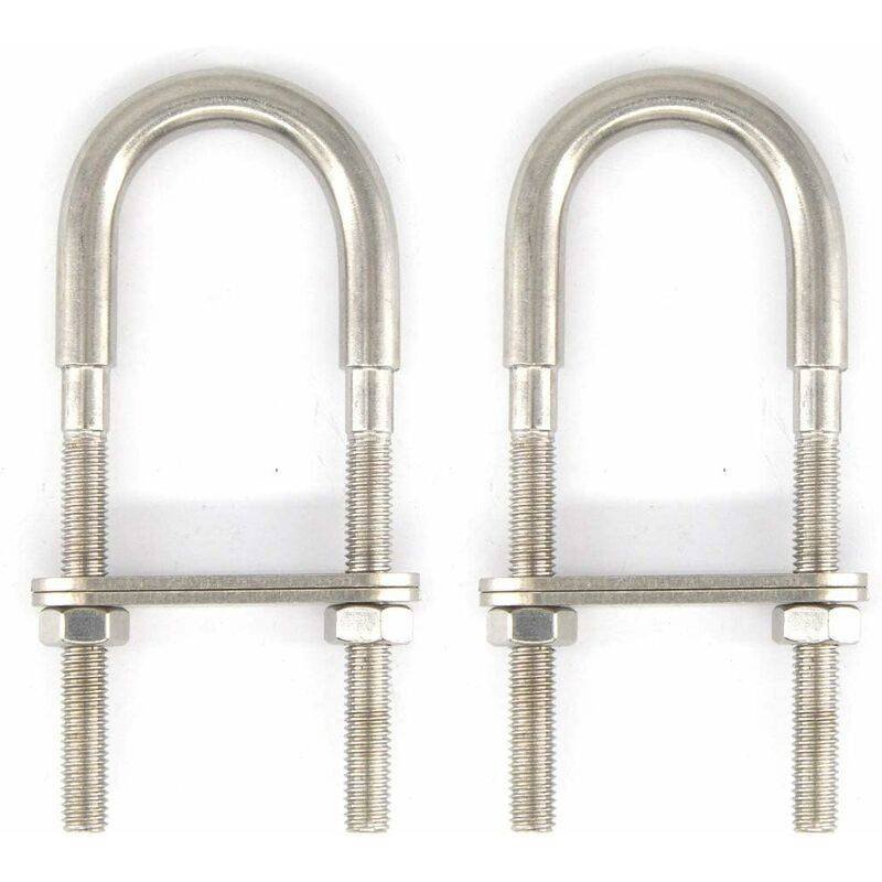 M6X90 304 Stainless Steel U Bolt (2 pcs)