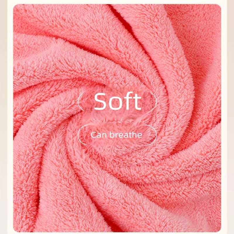 Grey Coral Fleece Thick Towel and Bath Towel Set – 4 Face Towels and 2 Bath Towels in Solid Colors, Highly Absorbent and Ultra-Soft for Home Use