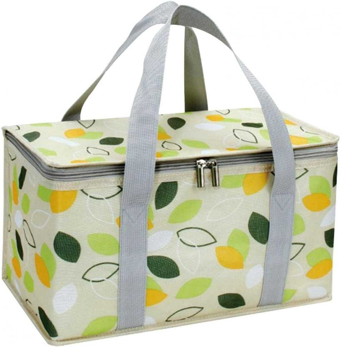 Large Cooler Bag - Picnic Cooler Bag, Lunch Bag - Lined - Keep Warm or Cold - Insulated Cooler Bag for Camping, BBQ, Home, Car & Outdoor Activities