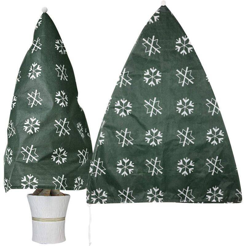 2 Piece Plant Winter Protection Bag Winter Protection For Potted Plants, Beige, Solid, 110X80 Cm