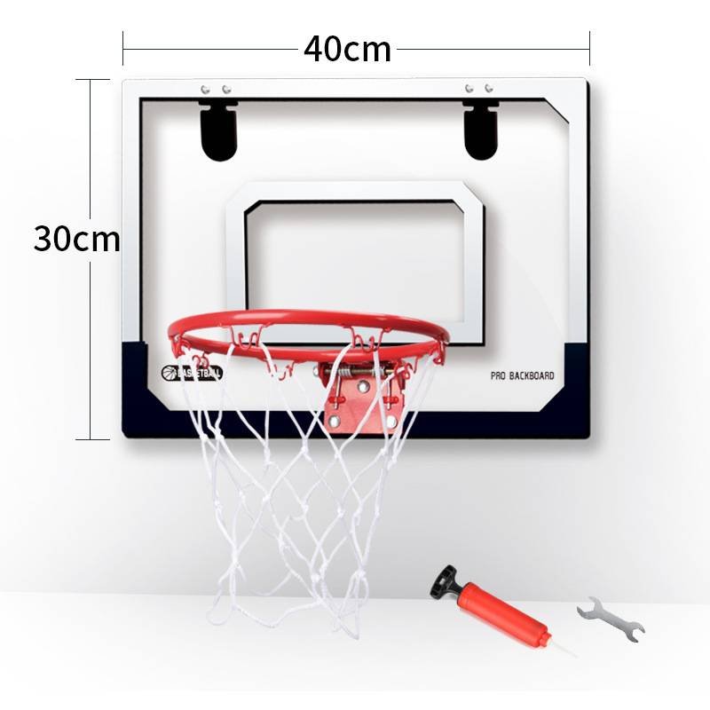 Indoor Mini Basketball Hoop Foldable Over The Door Basketball Set with Spring Action Breakaway Rim Transparent Backboard for Kids and Adults Home Office Fun