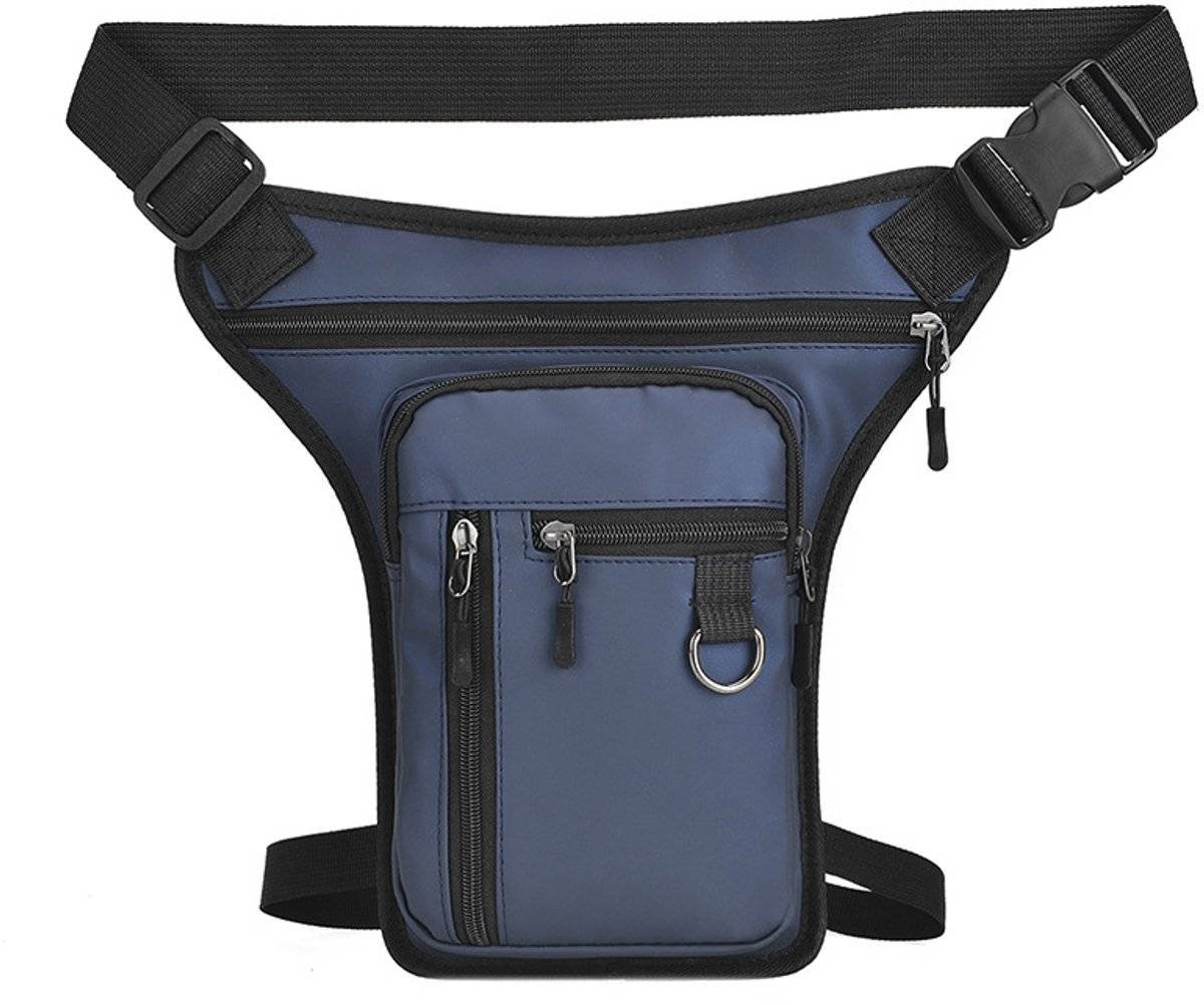 Waterproof Outdoor Waist and Leg Bag with Adjustable Straps for Men and Women - Blauw