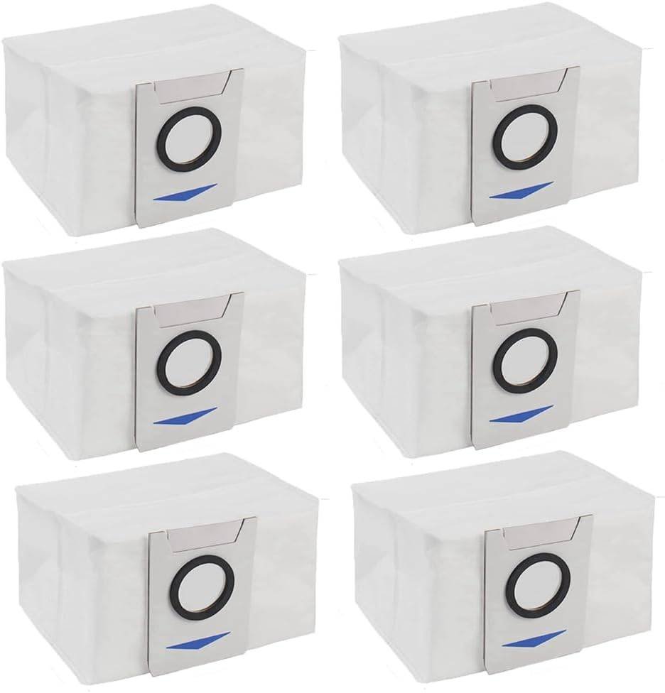 Dust Bags Spare Part for Ecovacs Deebot X1 X1 Plus T10 T10 Plus Robot Vacuum Cleaner Replacement Dust Garbage Bag Accessories (6 Pcs)