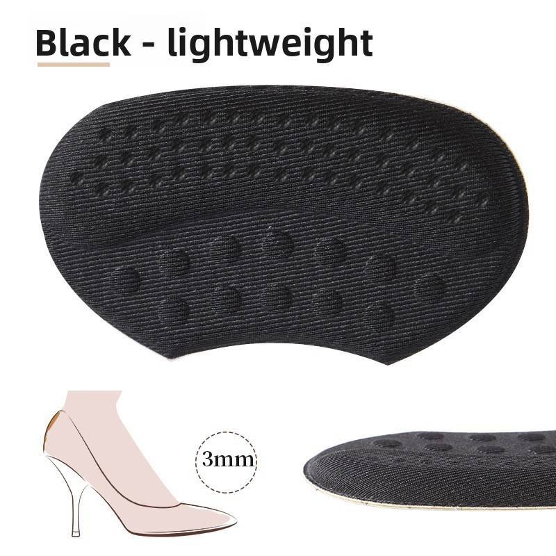 5 Pair Black Soft & Breathable Heel Grips for Loose Shoes - Anti-Slip Shoe Pads for Blister Protection & Size Adjustment (3mm)