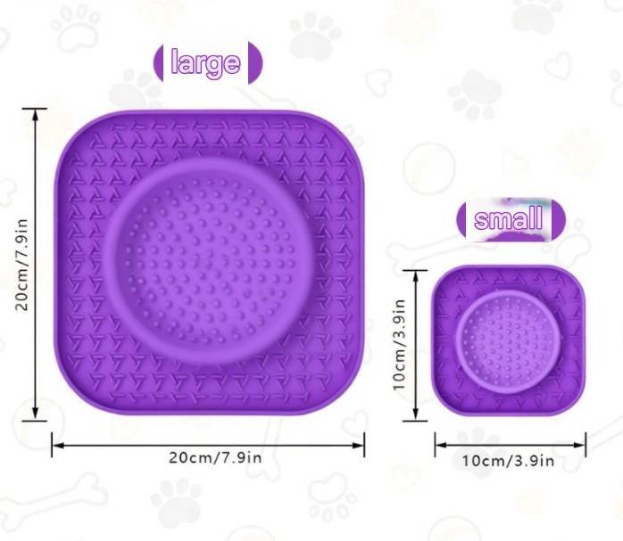 S Beige 2-Pack Premium Silicone Pet Lick Mat - Slow Feeder for Dogs and Cats with Powerful Suction Base - Anxiety Relief and Boredom Buster for Grooming and Bathing