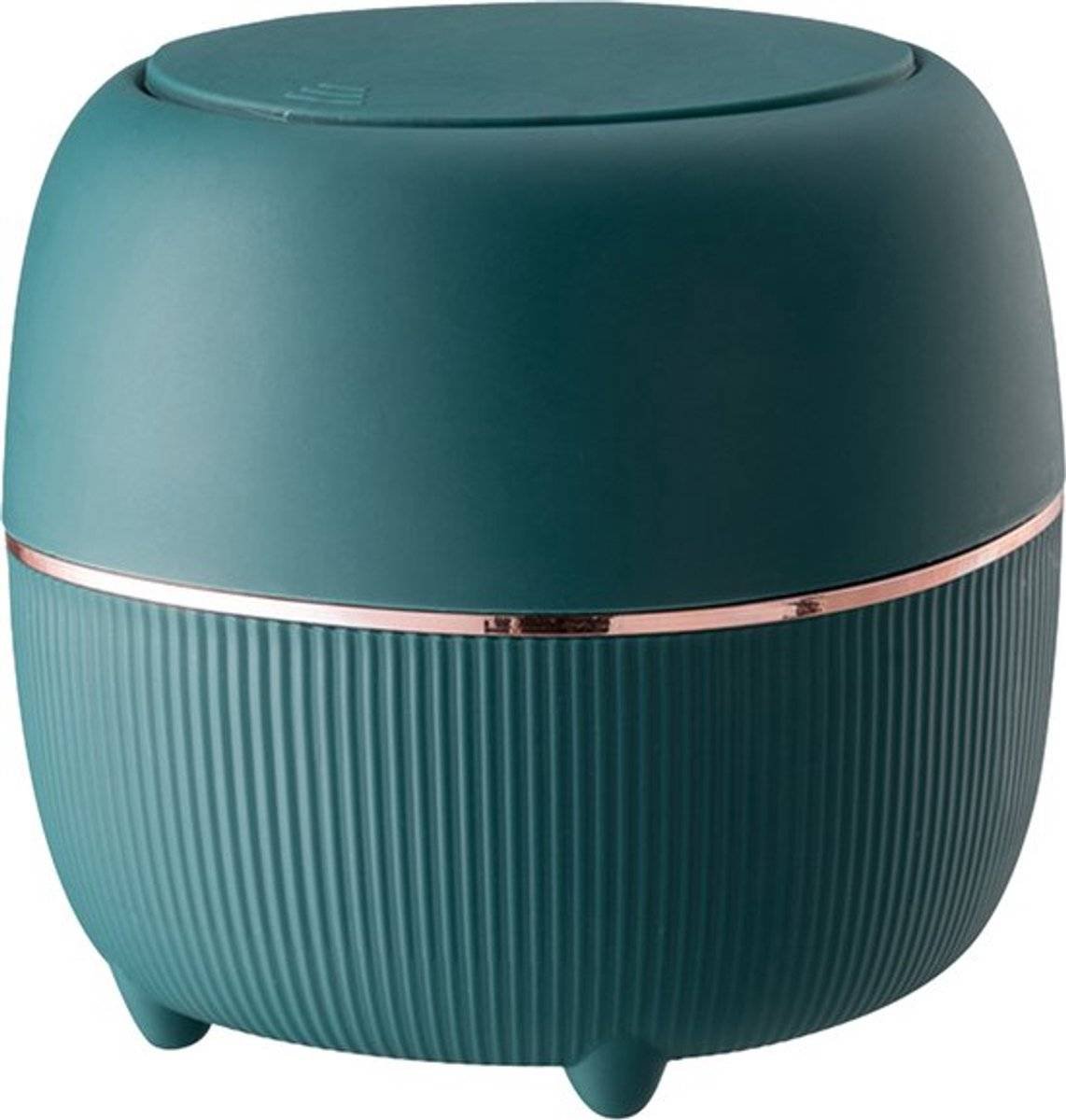 Klein Prullenbak - Designer Trash Can with Lid - Mini Prullenbak - Small trash can ideal for the countertop, desk, bathroom or table - Tabletop Trash Can - Green