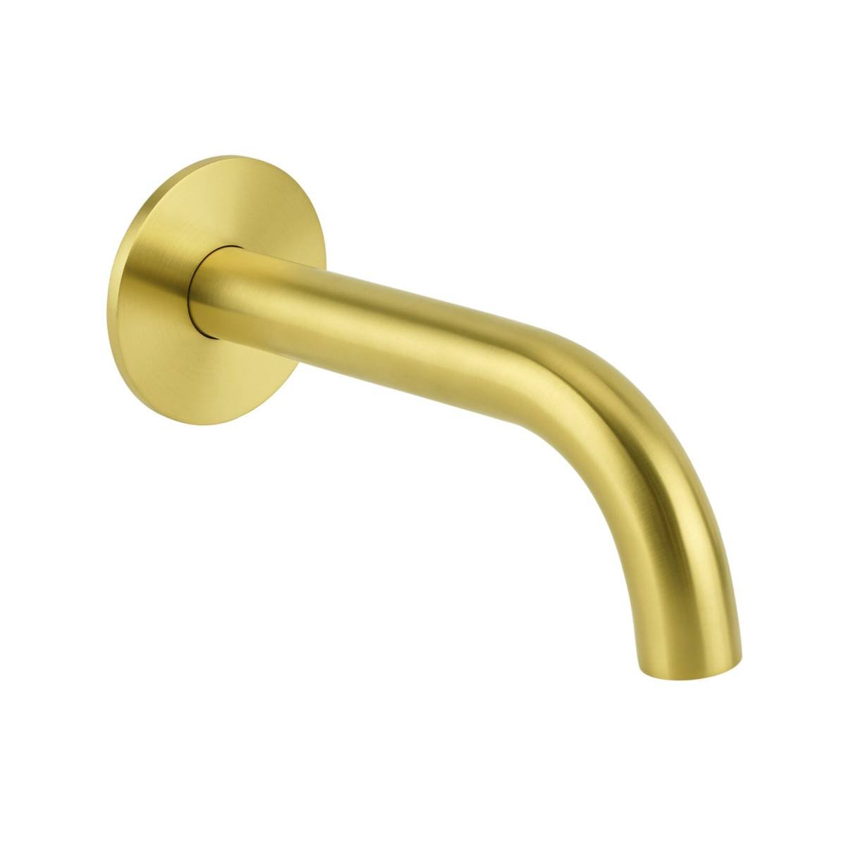 Brushed Gold 150mm Round Curve Faucet Outlet Bathroom Tub Water Filler Spout Set