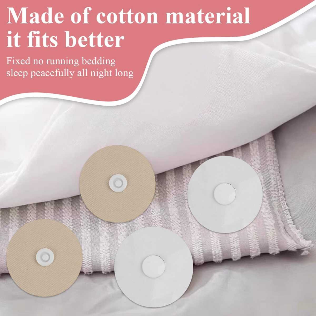 Duvet Clips - Duvet Clamps - Needle-Free Duvet Holders - Duvet Cover Clips - Sheet Clips - Anti-Slip - Bedding Accessories - Curtain Clips - Blanket Clips - Fastening Clips - Bedroom Gadgets - Home Accessories - White - 20 Pairs