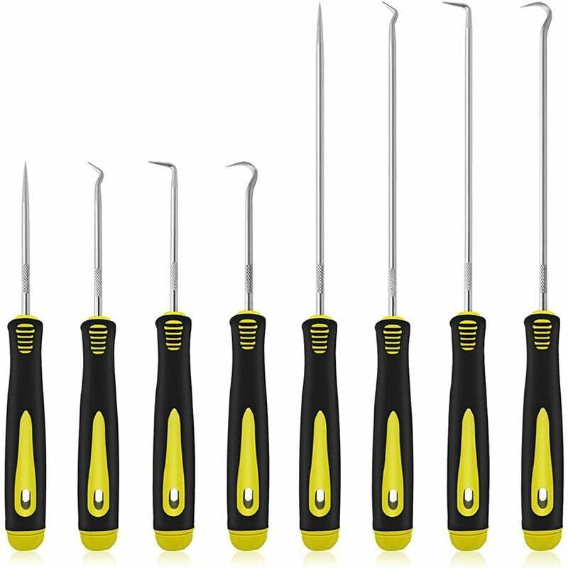 8 pcs Long Short Hook Set Car Hose Removal Tool Oil Seal Puller O-Ring Hook Vacuum Pipe Trim Car Tool