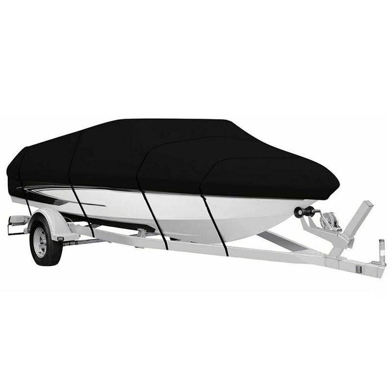 Black Heavy Duty Waterproof V-Hull Boat Cover 11-13FT Marine Grade Outdoor UV Protection for Australian Storage and Mooring