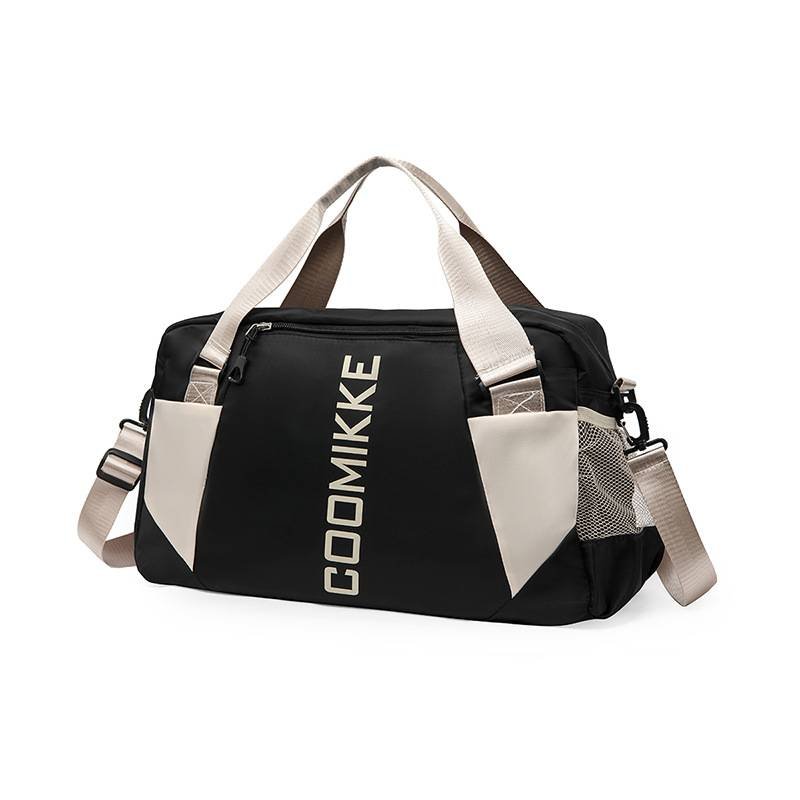 Large Travel Duffle Bag Gym Sports Weekender with Shoe Compartment Wet Pocket Lightweight Carry On Luggage Bag (Black)