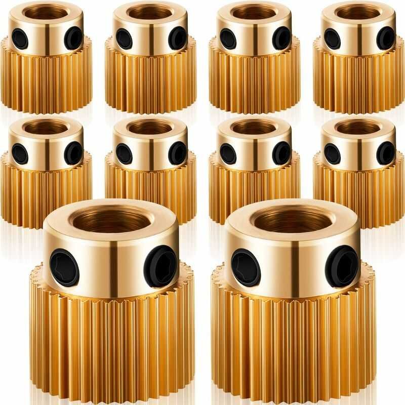 Extruder Wheel 3D Printer Parts Gear 40 Teeth Brass Extruder Wheel Compatible With Cr-10, Cr-10S, S4, S5, Ender 3,