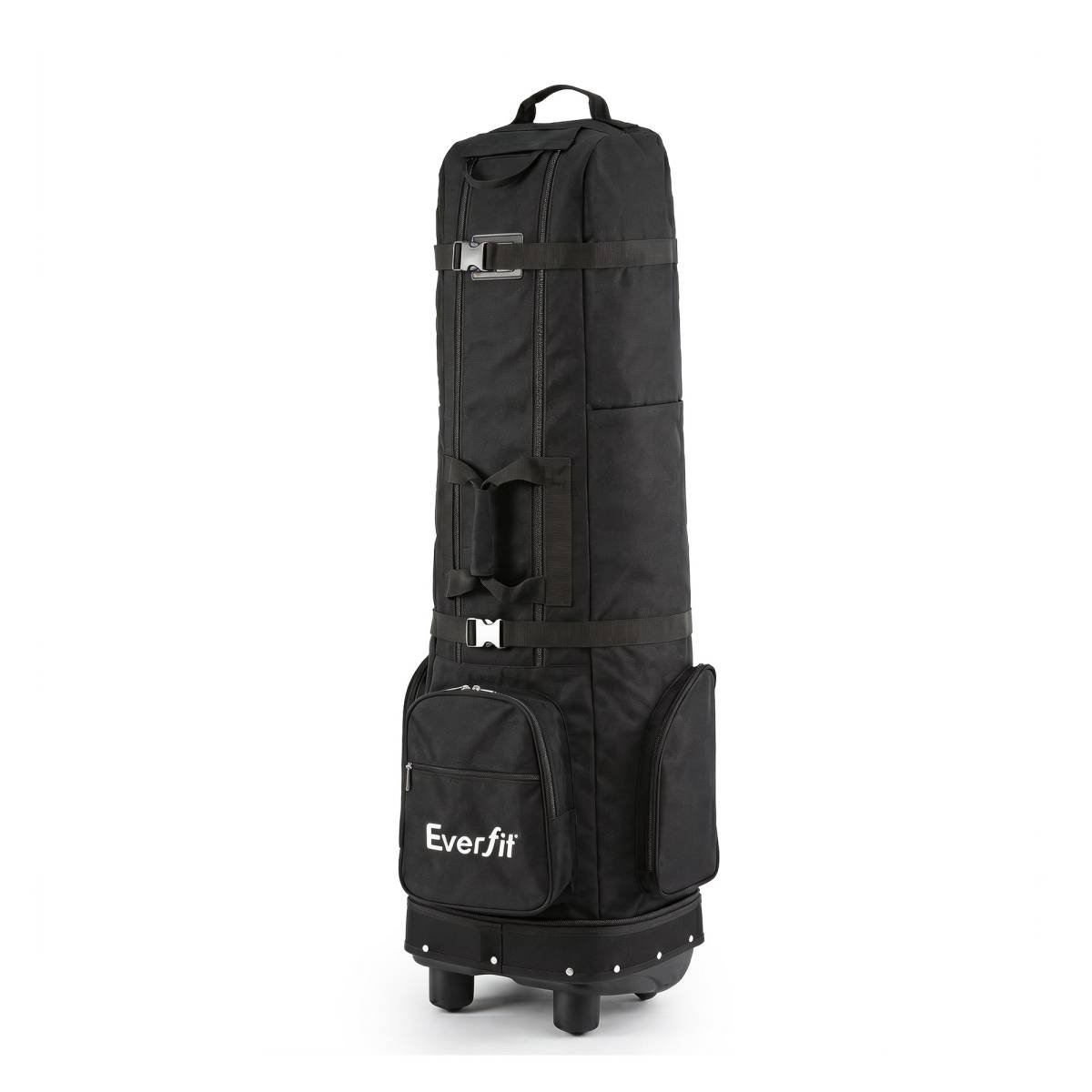 Everfit Golf Travel Bag Flight Cover Foldable Soft Case Wheels Black