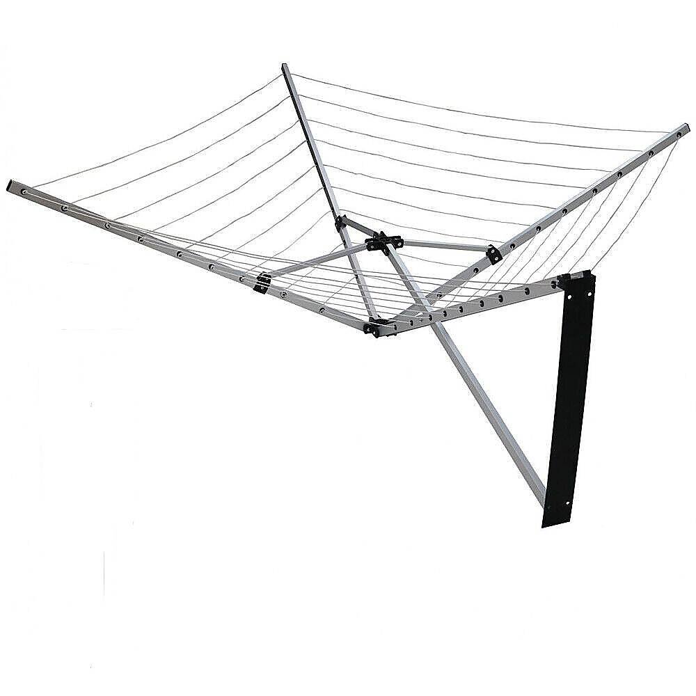 26m Folding Dryer for Laundry & Washing - Wall Mounted 5 Arm Clothes Airer