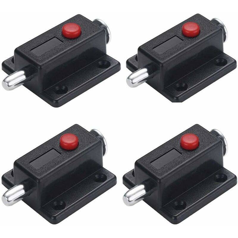 4 pcs Spring Window Cabinet Knob Automatic Door Latch Lock Furniture Cabinet Drawer Door Lock With Spring Knob