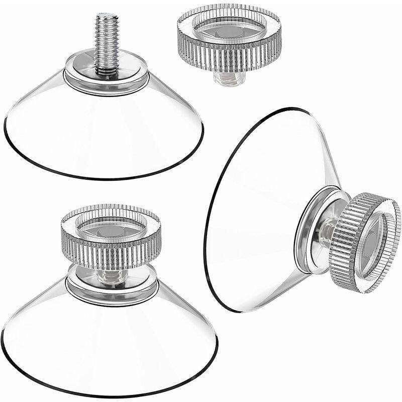 Suction Cup 25 pcs Set Suction Cups Ø 40 Mm M4 - Transparent Suction Knobs With Knurled Nut