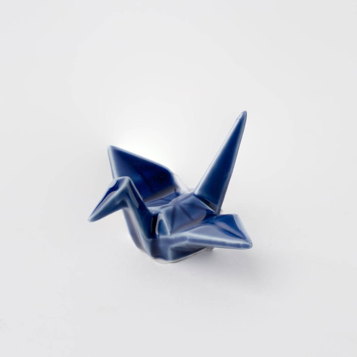 Chopstick Rest Origami Crane Indigo Blue