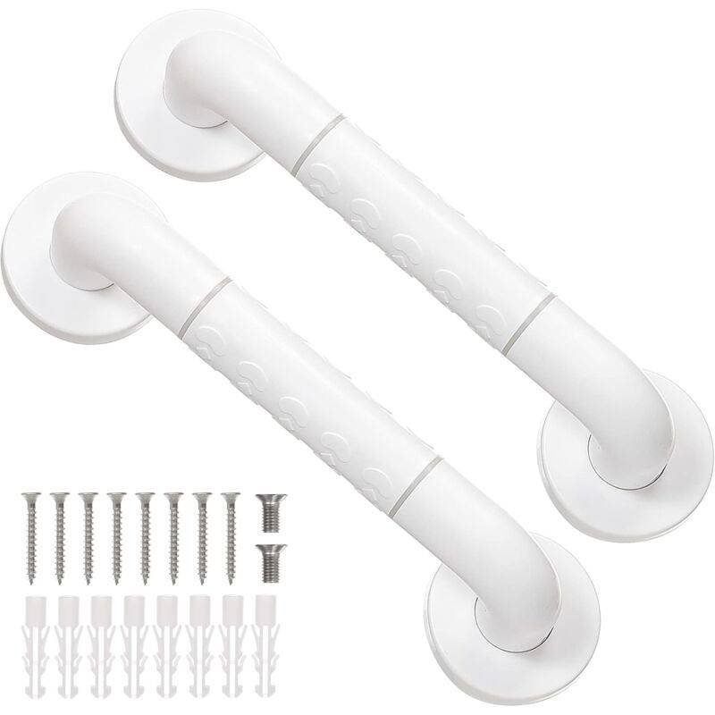 2 Stainless Steel Bathroom Grab Bars, 30Cm