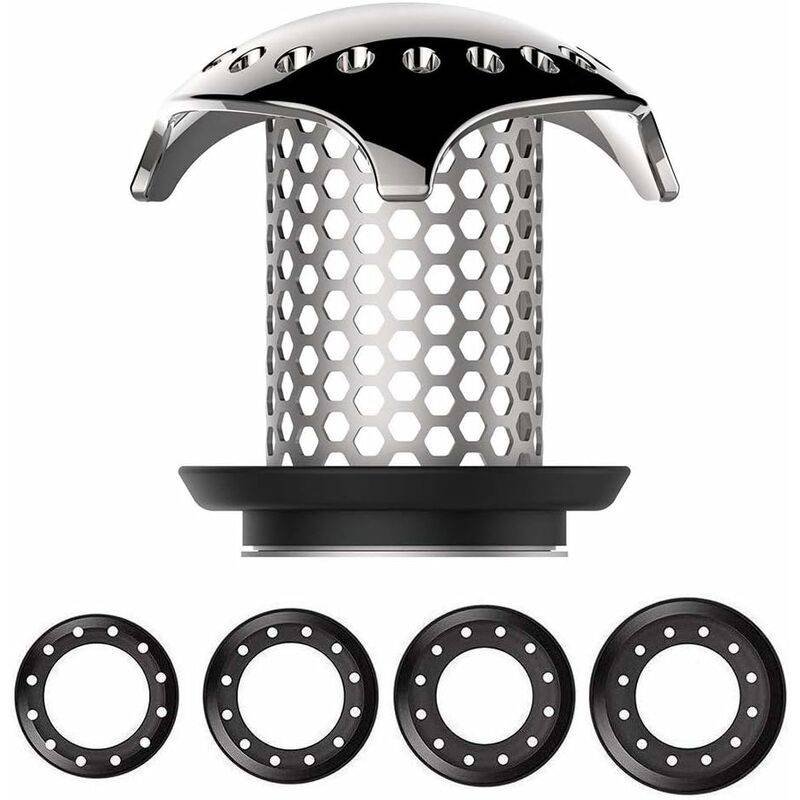 Bathtub Hair Catcher Stainless Steel Drain Hair Catcher Filter For Bathtub Fits Drain Sizes From 3.5Cm To 4.5Cm