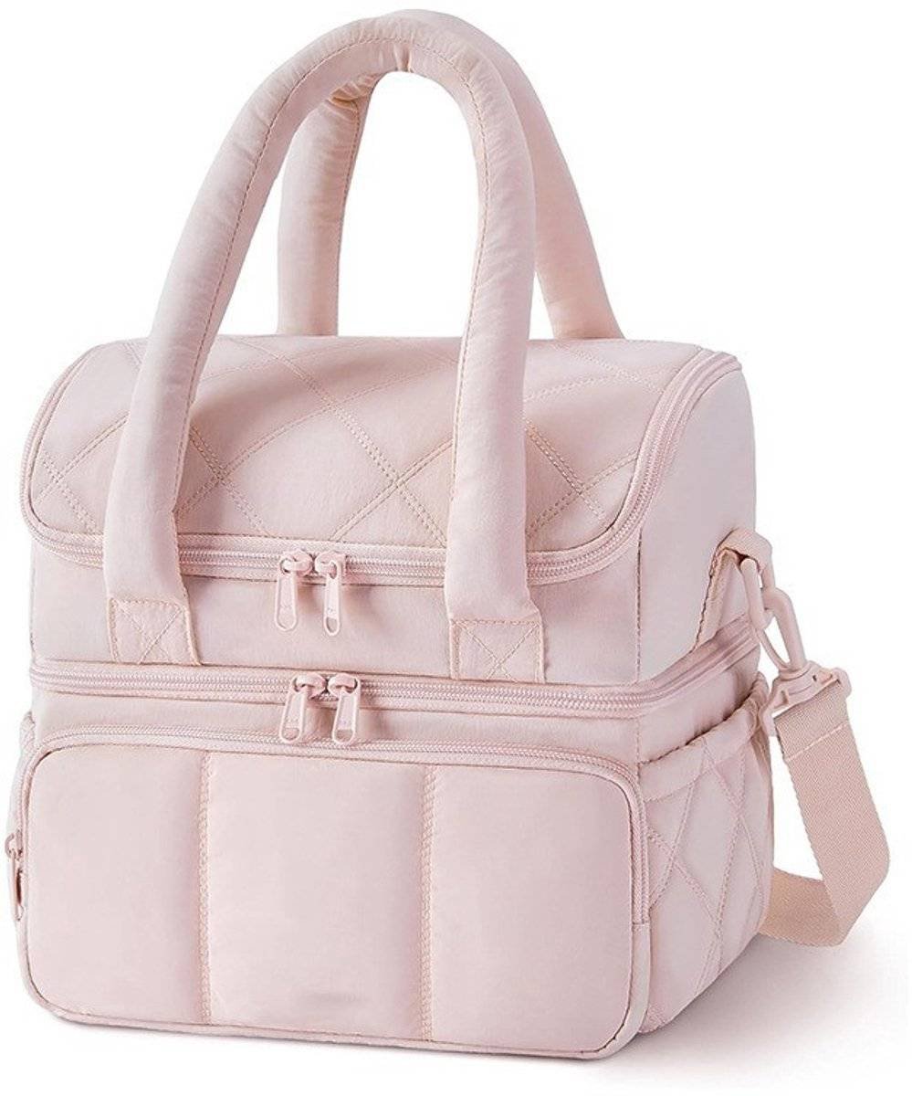 Cooler Bags - Lunch Bag - Handle Strap - Cooler Bag - Lunch Bag - Insulated Cooler Bag - Picnic Bag - Suitable for work, office, travel and picnics（Pink）