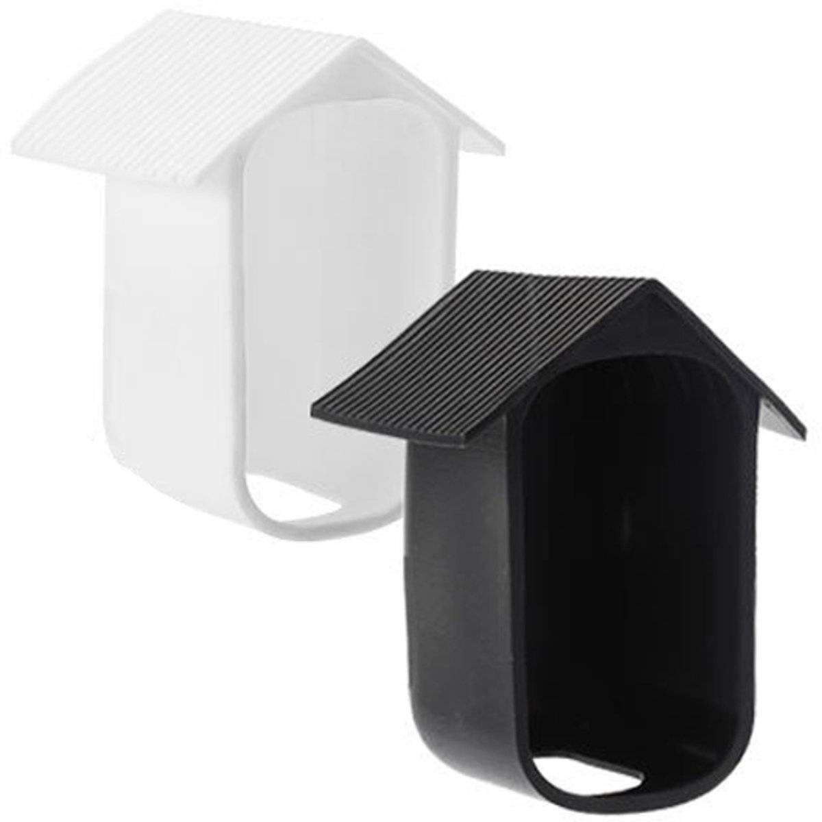 2 pieces - Camera silicone protective cover - Surveillance camera protective cover - suitable for EufyCam 2C - Protection - Weatherproof silicone housing - Soft - Black + White