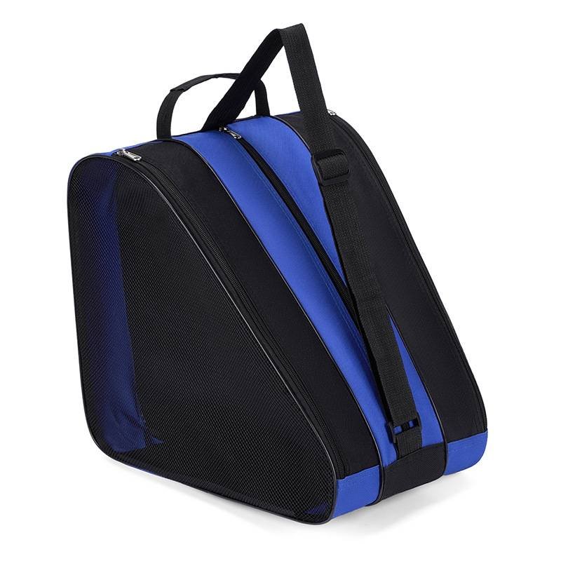 Blue 3-Compartment Roller Skate Bag Breathable Mesh Ice Skate Carrier with Adjustable Shoulder Strap for Kids and Adults Australian Sports Accessories