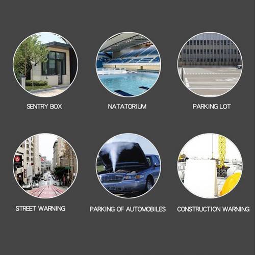 Solar Powered LED Flashing Beacon Light, 12-24V Amber Emergency Magnetic Warning Red