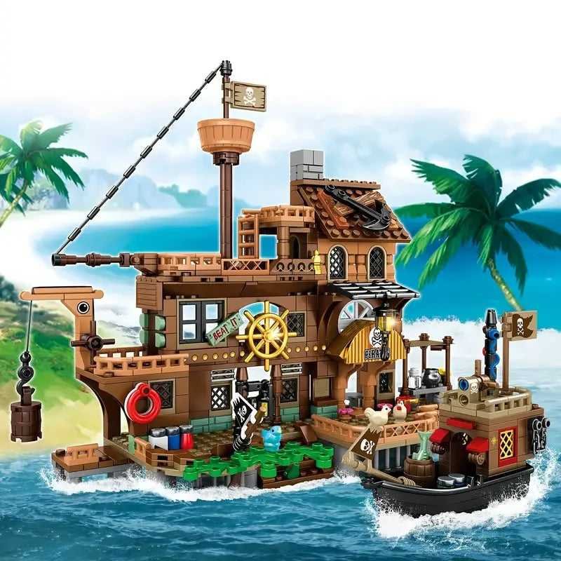 Pirate Island Fortress Building Blocks Set